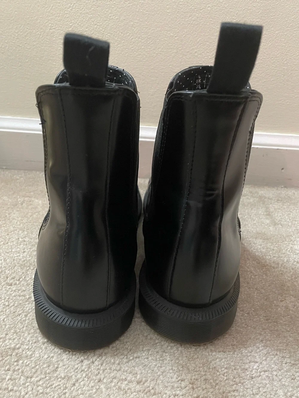 Dr.Martens | Flora Black Smooth Leather Chelsea Boots - Picture 3 of 8